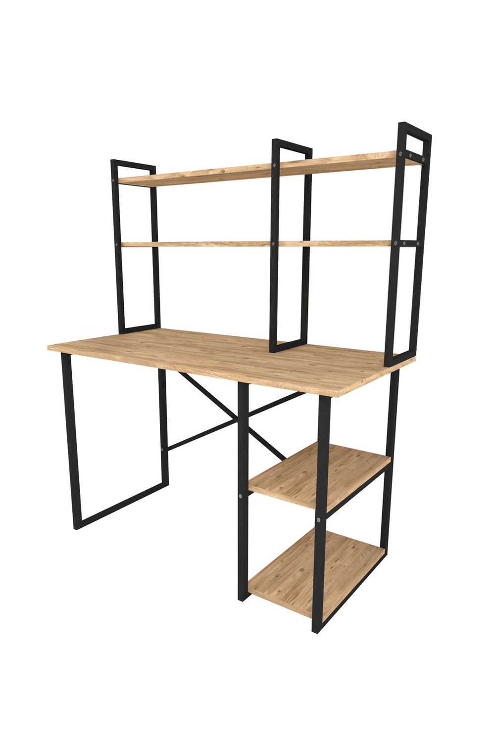 Стол письменный с настольной полкой 120х60 - сосна