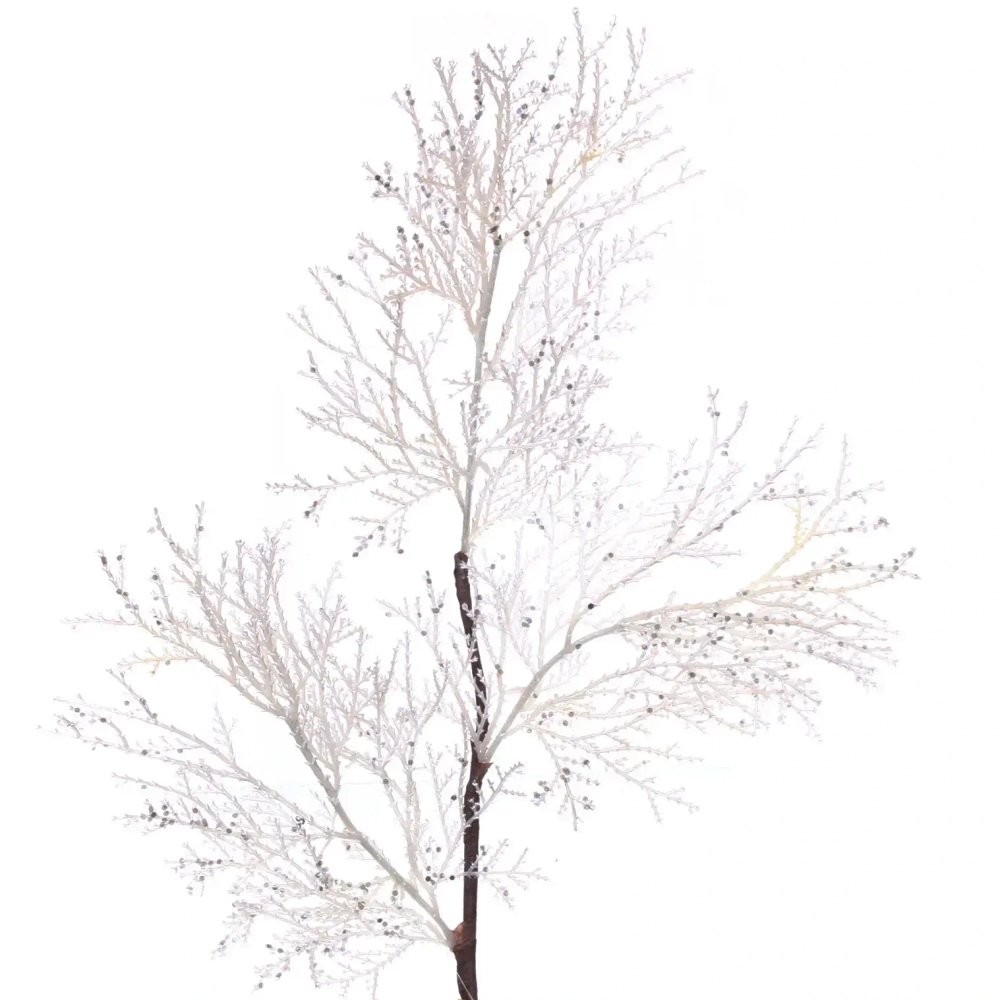 Ветка декоративная «Симфония леса» 80 см, Белый