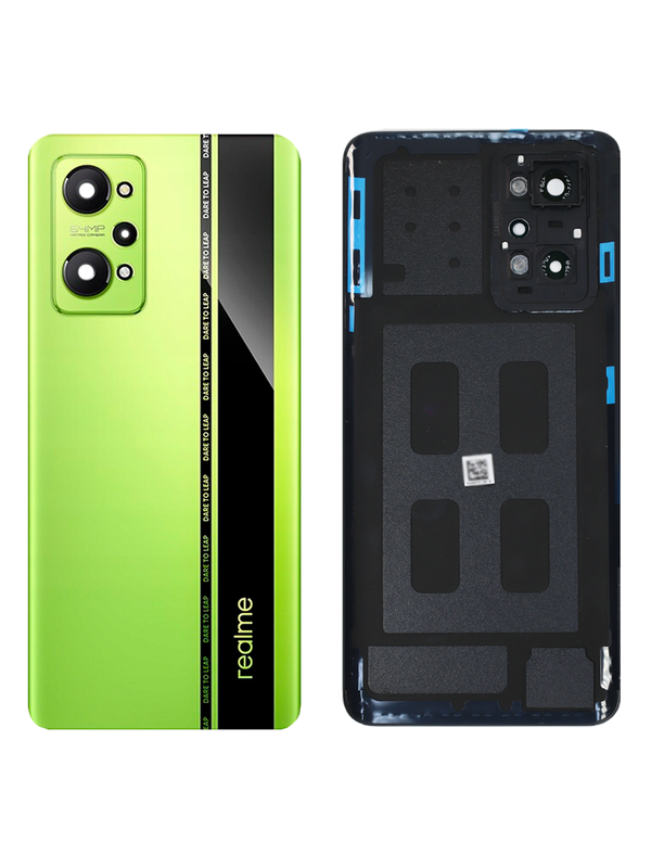 Задняя крышка для Realme GT NEO 2 зеленая (Green) со стеклом камеры