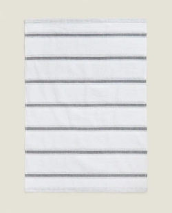 ZARA HOME ХЛОПЧАТОБУМАЖНОЕ ПОЛОТЕНЦЕ, СЕРО-КОРИЧНЕВЫЙ