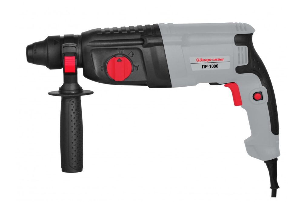 Перфоратор Энергомаш ПР-1000 1000 Вт, 3 режима, 2.8Дж, 0-4850 уд/мин, 0-870 об/мин, кейс