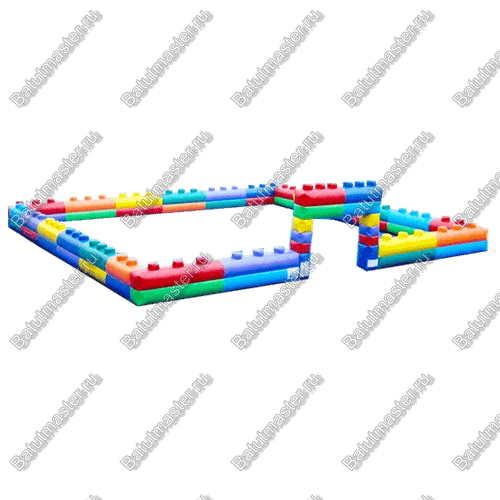 Надувная игровая комната "Лего" размер 7,5*7,5*1,5 м