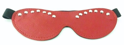 Красная кожаная маска с декором (Цвет: красный)