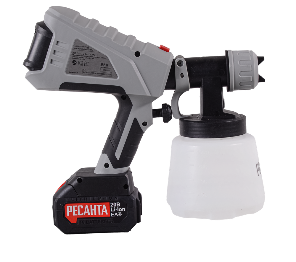 Краскопульт аккумуляторный АКП-20Li (в комплекте 1 акб и ЗУ) Ресанта