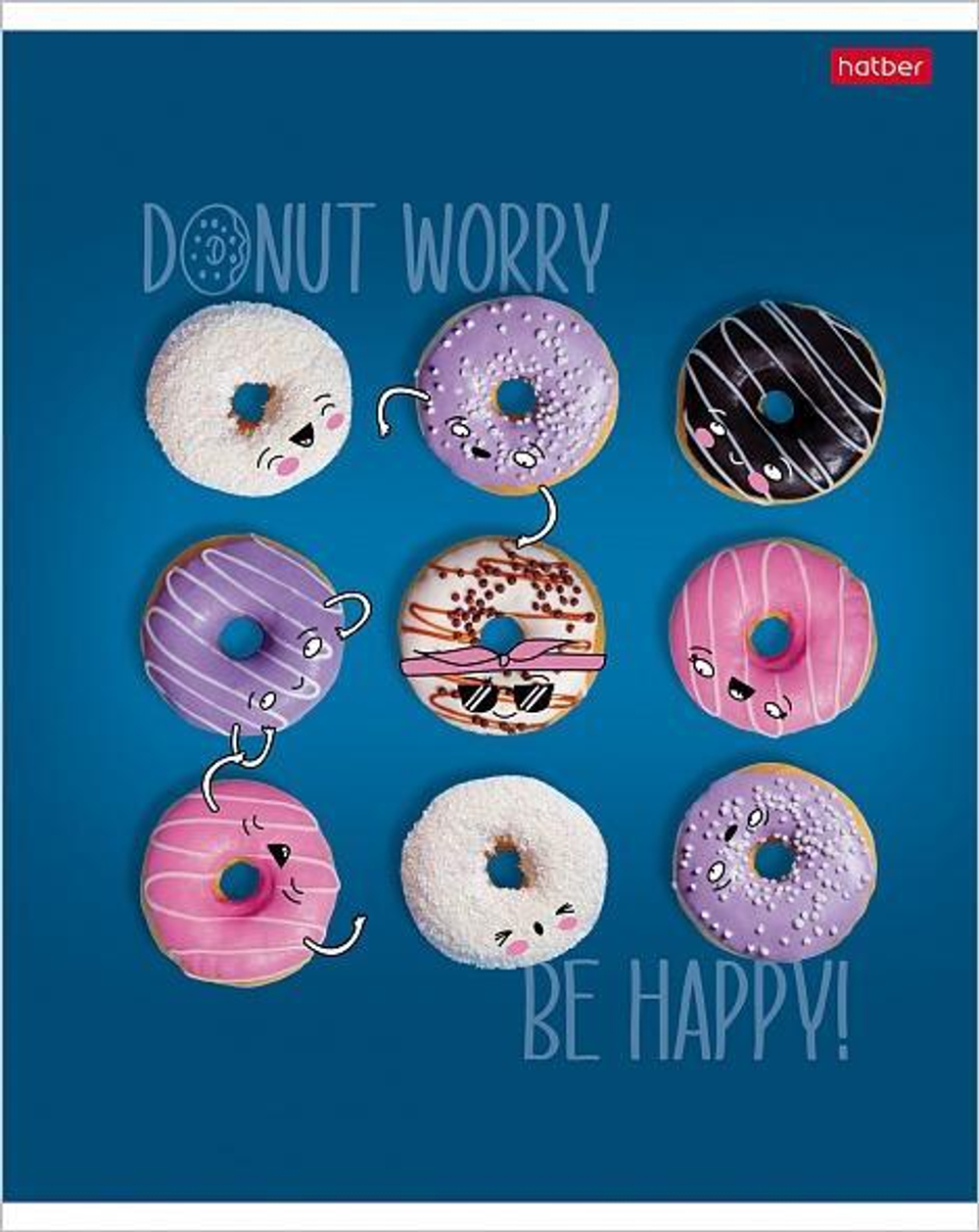 Тетрадь А5 48л. клетка "Donut Worry" (Хатбер)