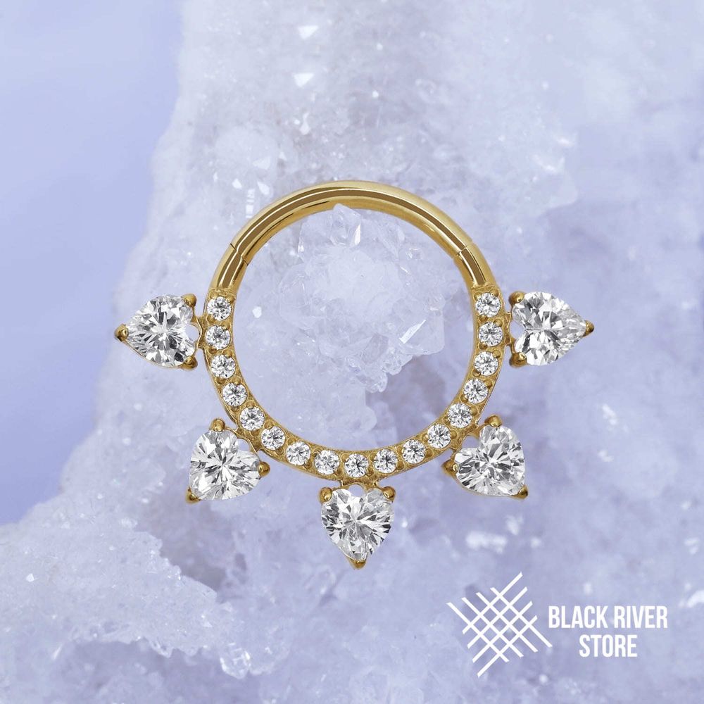 Кликер Oblivion Crystal PVD Yellow 1.2мм