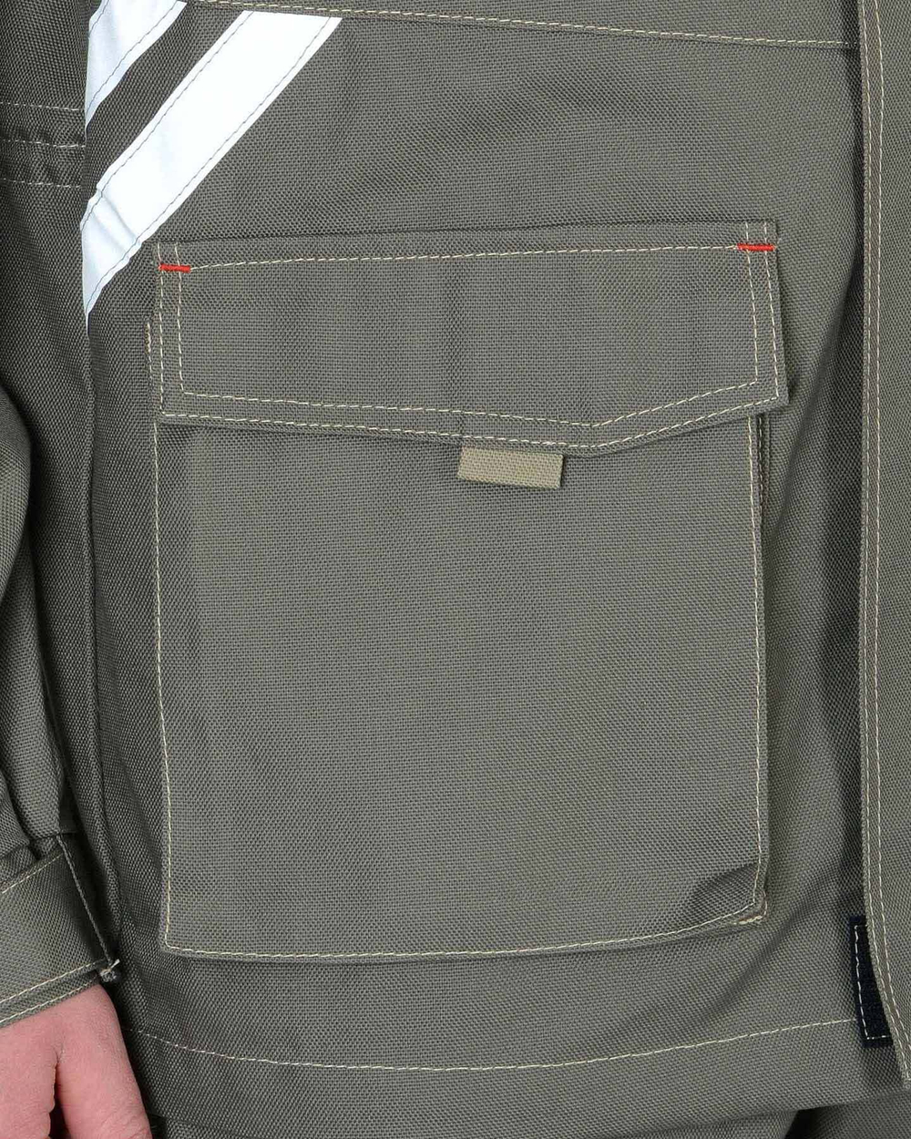 Куртка ВЕСТ-ВОРК удлиненная, т.оливковый со св.оливковым