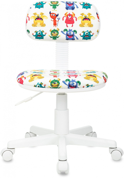 Кресло детское Бюрократ CH-W201NX белый монстры крестов. пластик пластик белый