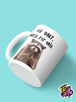 Керамическая кружка Не факт что тут чаек енот