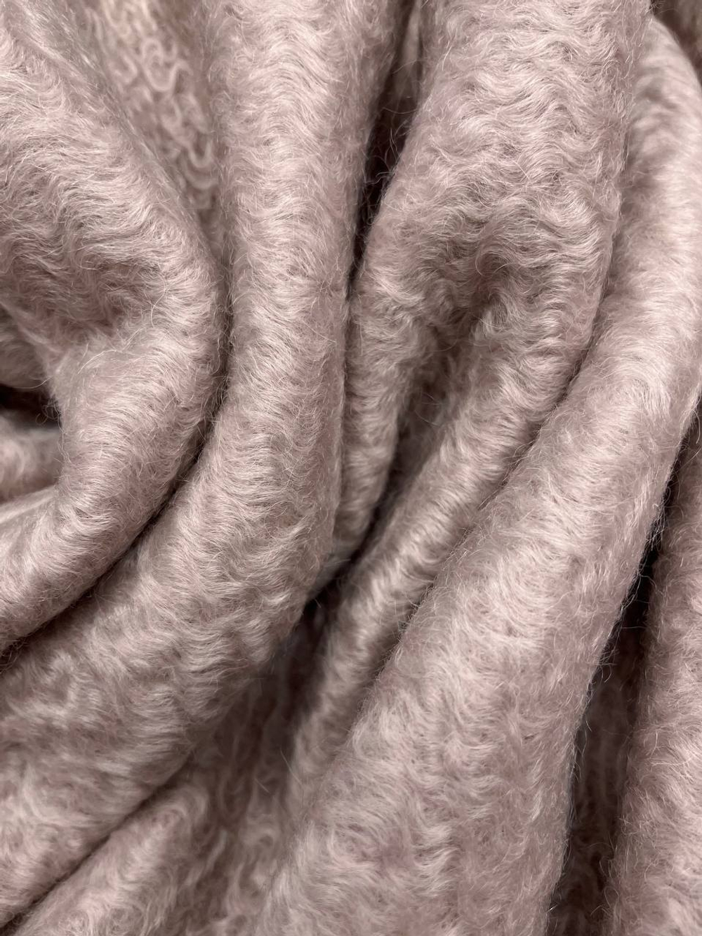 Трикотаж мохер с шерстью и хлопком Laurent Garigue пыльная роза