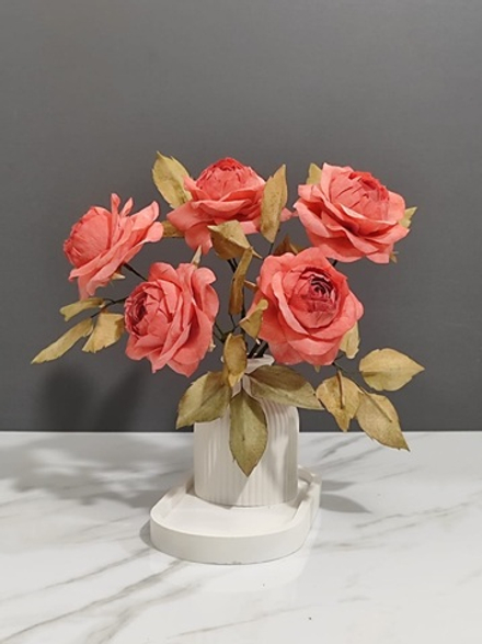 Вафельные розы "Помпонелла", 5 шт