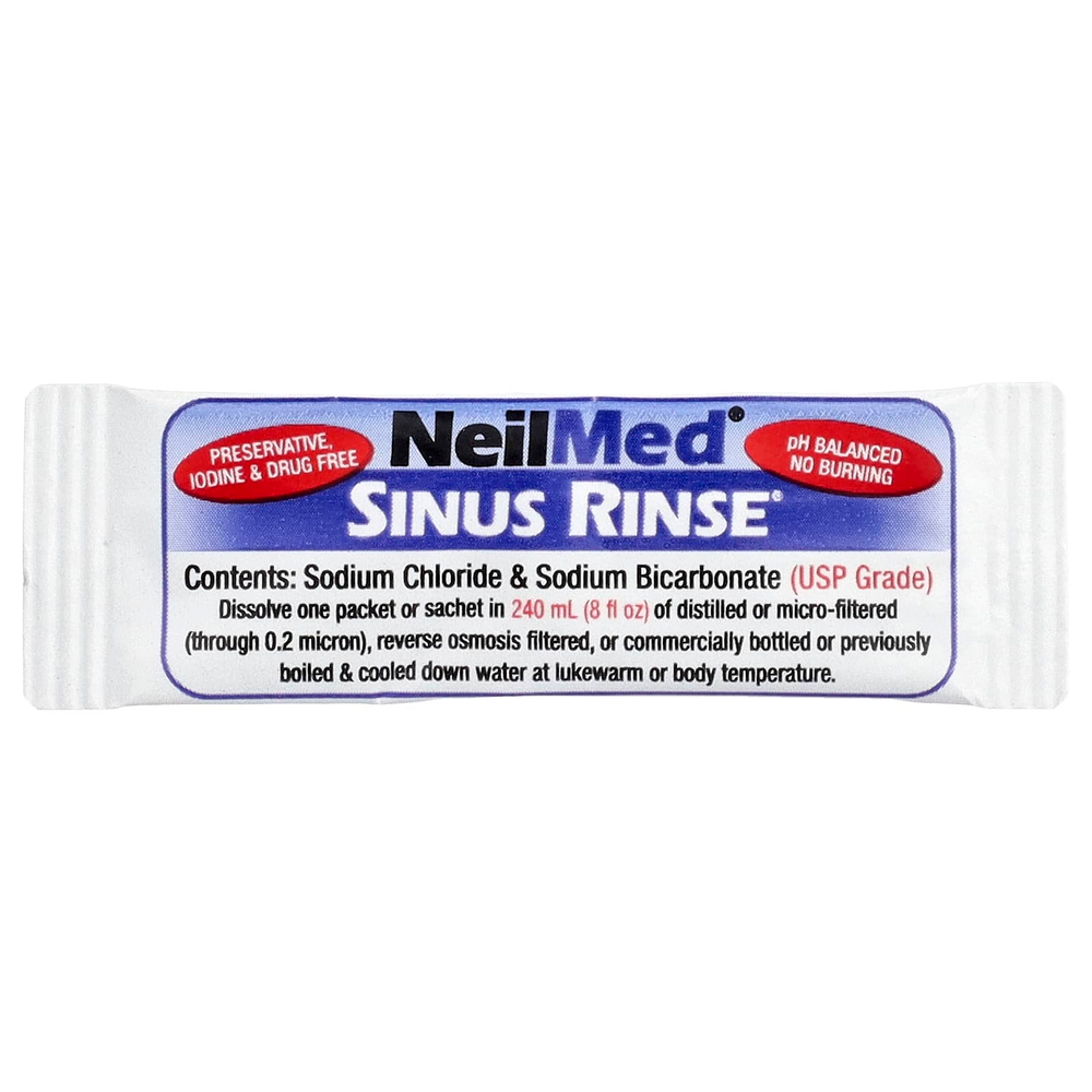 NeilMed, Sinus Rinse, натуральное средство для промывания носа, 100 пакетиков