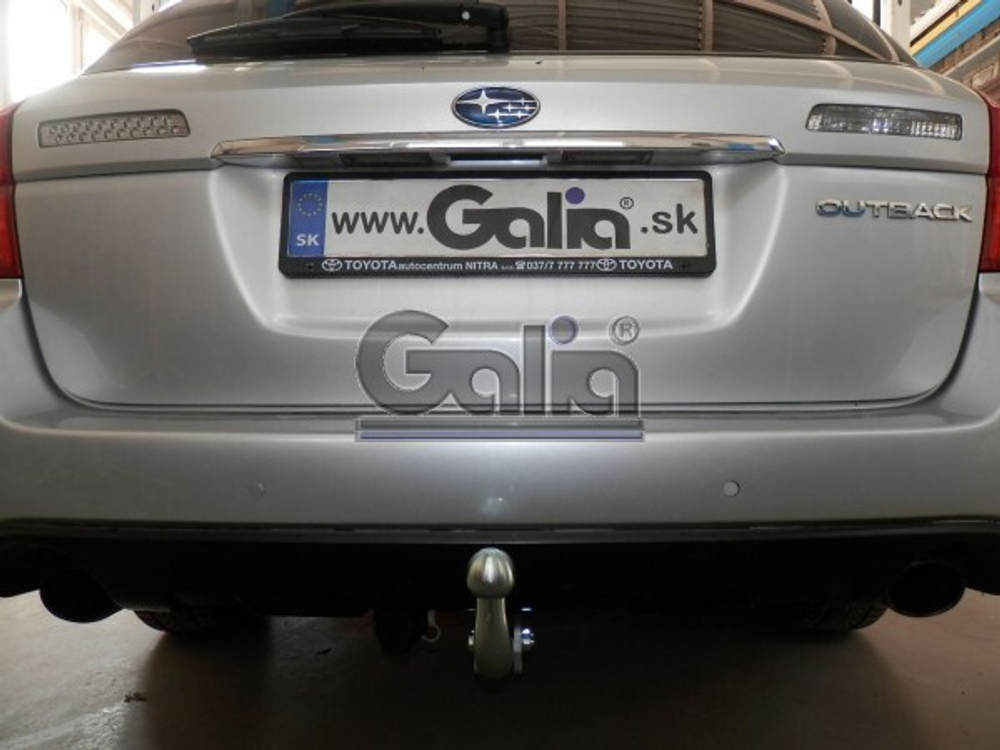 Фаркоп оцинкованный Galia S076C для Subaru Legacy WAG (BP), Subaru Outback 4WD 2004-2009(паспорт и сертификат в комплекте)(без электрики)
