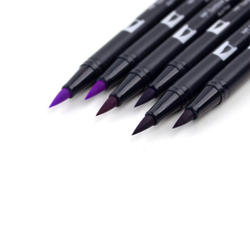 Набор Tombow AB-T Dual Brush 6 Purple Blendables