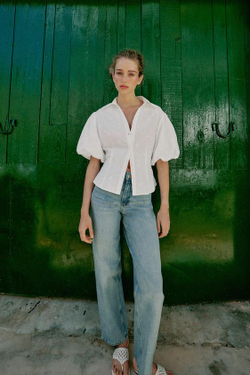 ZARA ДЖИНСЫ Z1975 STRAIGHT С ВЫСОКОЙ ПОСАДКОЙ, ГОЛУБОЙ