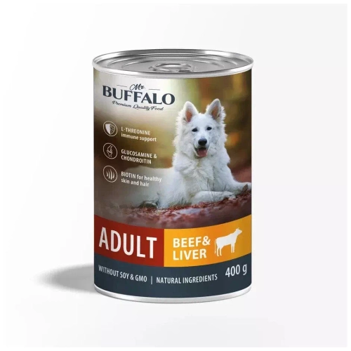 Mr.Buffalo Adult консервы для собак говядина и печень 400гр
