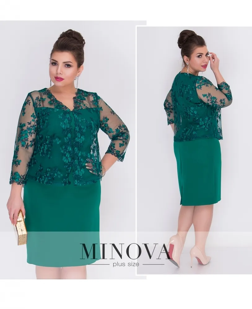 Платье 00274-зеленый Minova