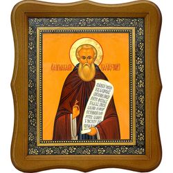 Макарий Калязинский преподобный игумен. Икона на холсте.
