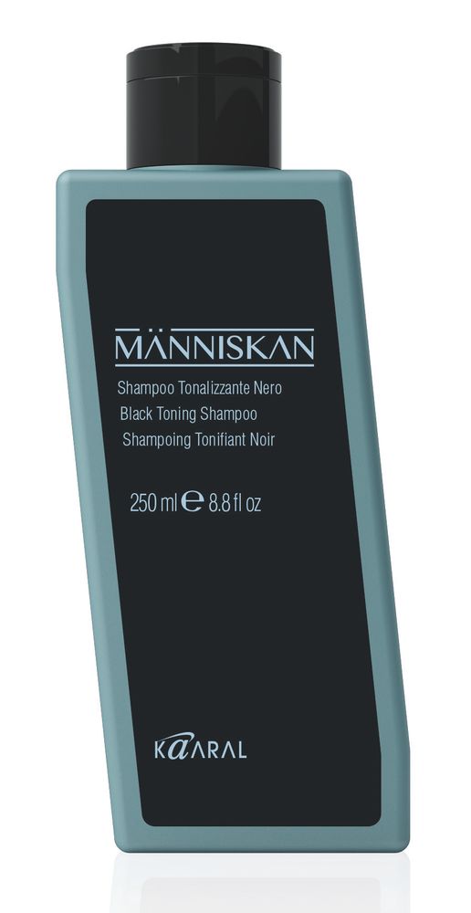 Шампунь KAARAL Manniskan Black Toning Shampoo черный тонирующий - 250 мл.