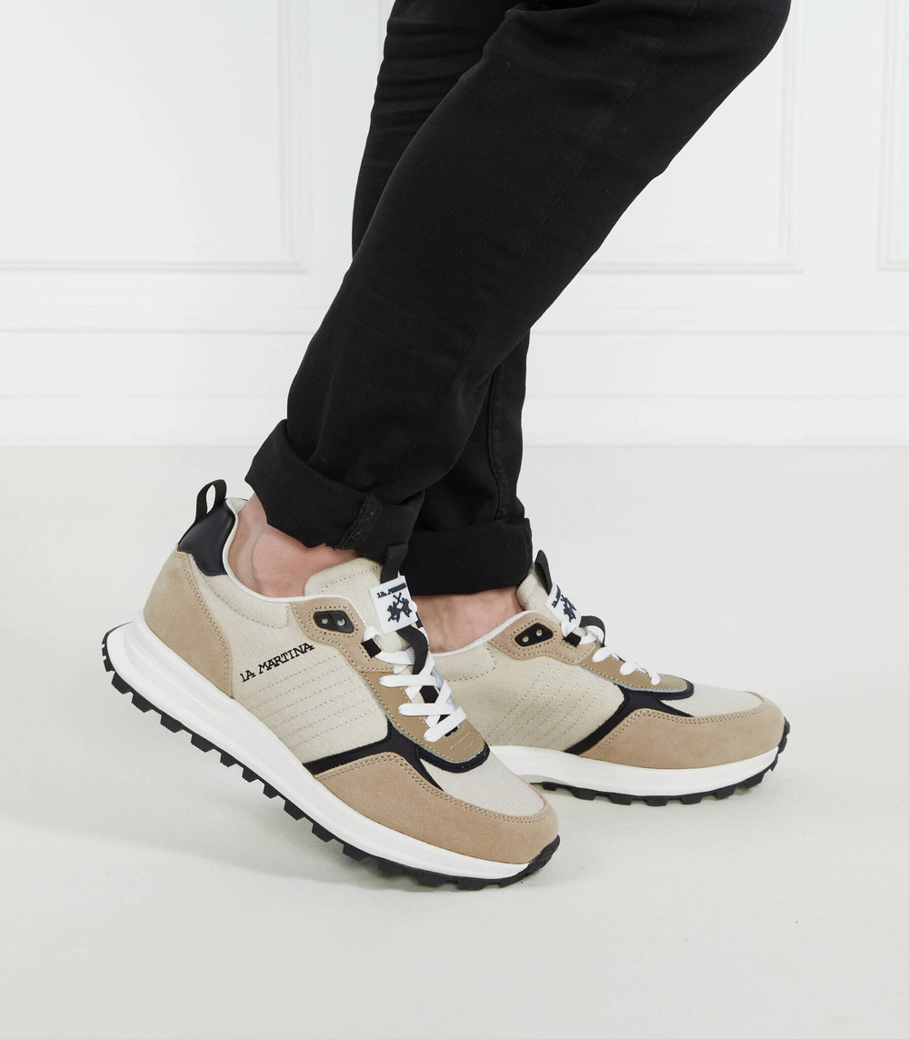 Кожаные кроссовки La Martina - бежевый(LFM231.010)
