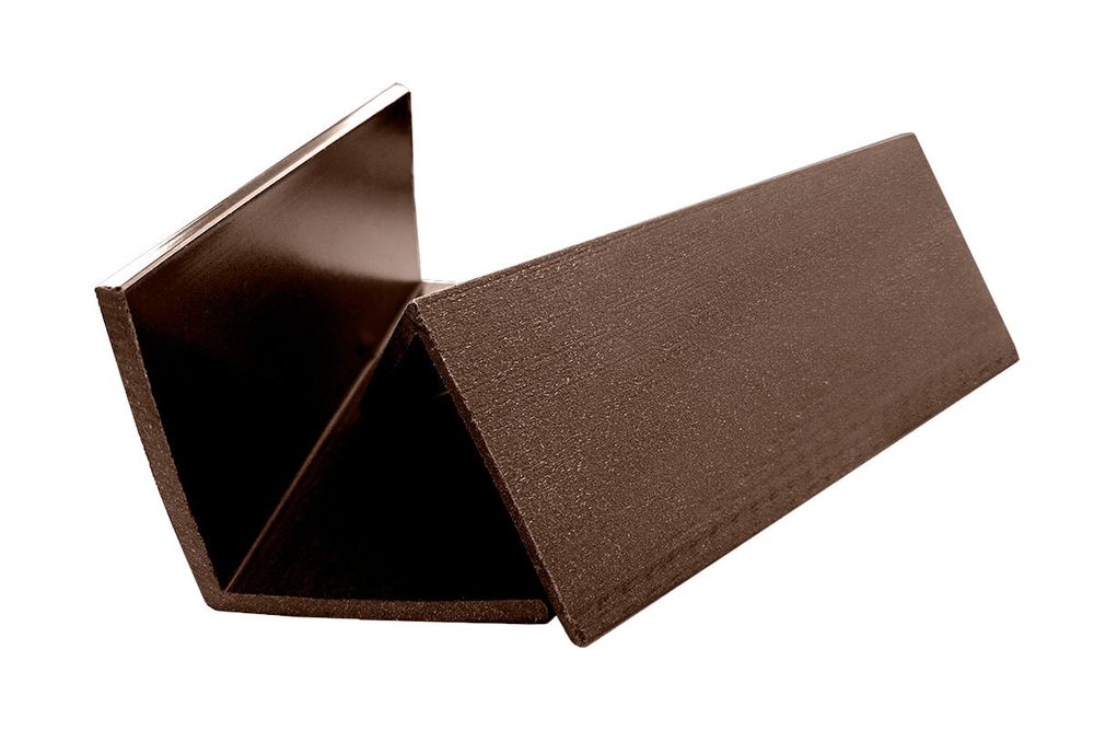 Уголок для сайдинга 70x70x3000мм, коричневый