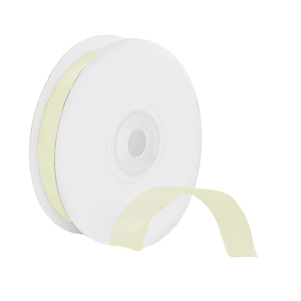 Лента атлас белый песок 0,7 см К