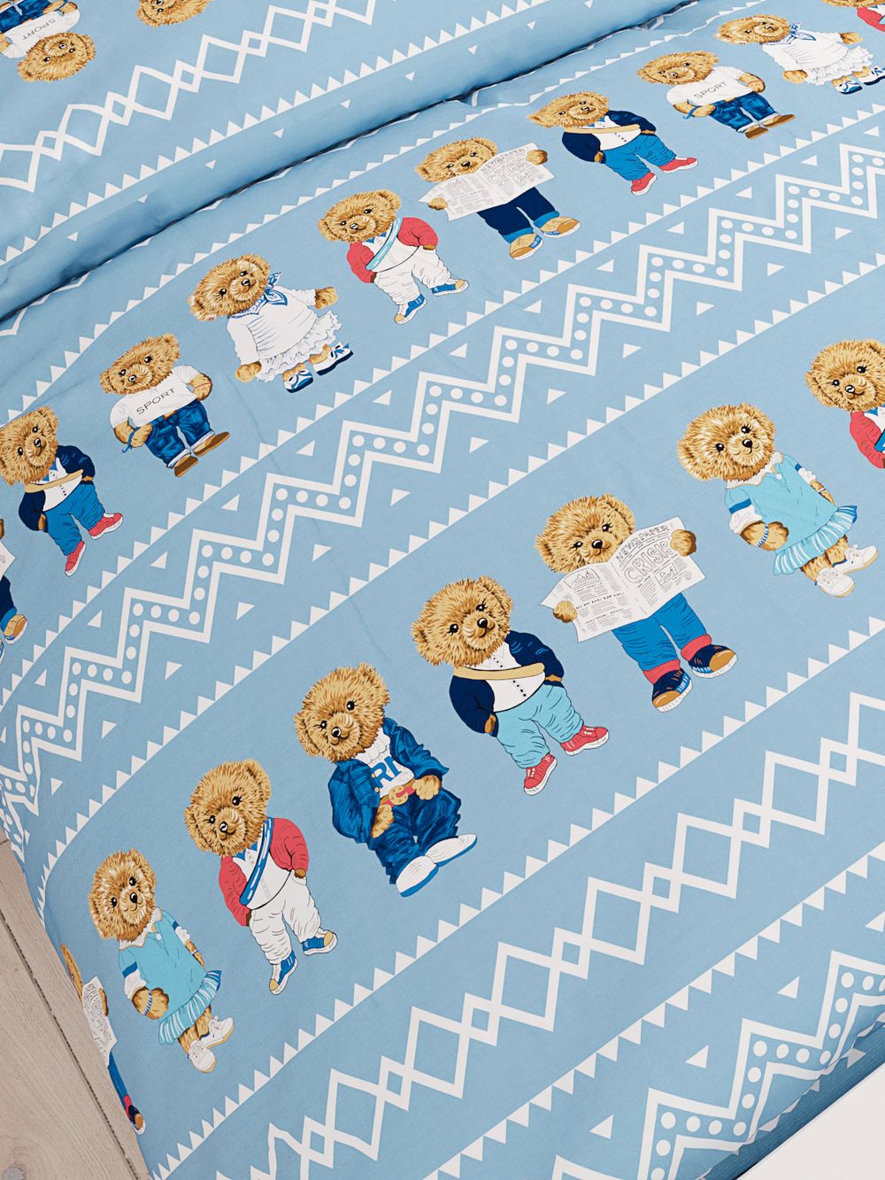 Простынь на резинке Сказка "Мишки" 160х200 см, перкаль