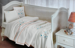 НАБОР Детское  постельное белье с пледом BEEP BEBE deluxe TIVOLYO HOME Турция