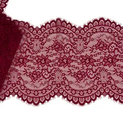 Кружево эластичное бургунди 23 см