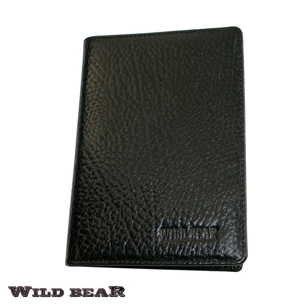 Обложка для паспорта WILD BEAR LUX RO-005 Black (черный)