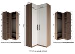 МС Роза Шкаф угловой 1100 Орех Франклин/Тренто Белый софт