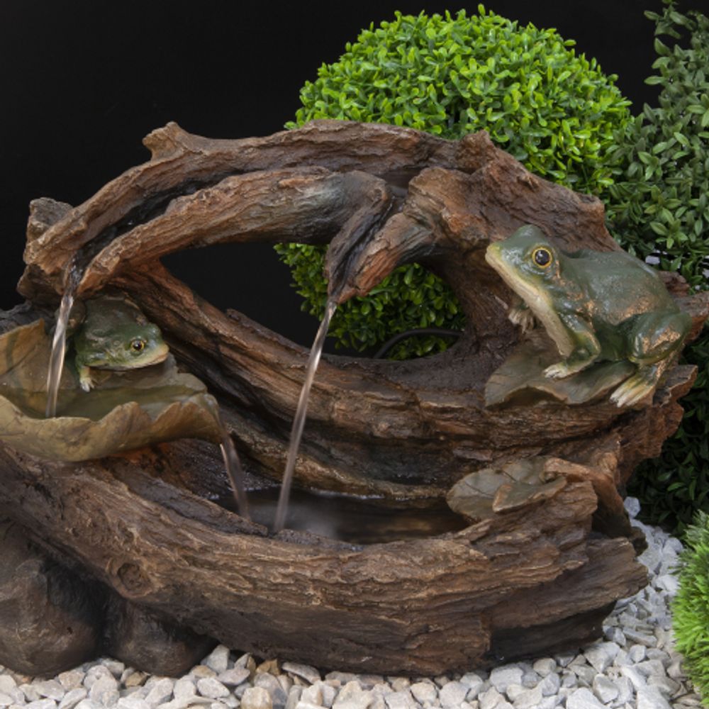 GA-03446 GREEN APPLE Уличный фонтан Лягушки высота 39см