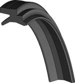 A857-008 NBR Пневматическое грязесъёмное уплотнение штока 8-14,2-5/3,2