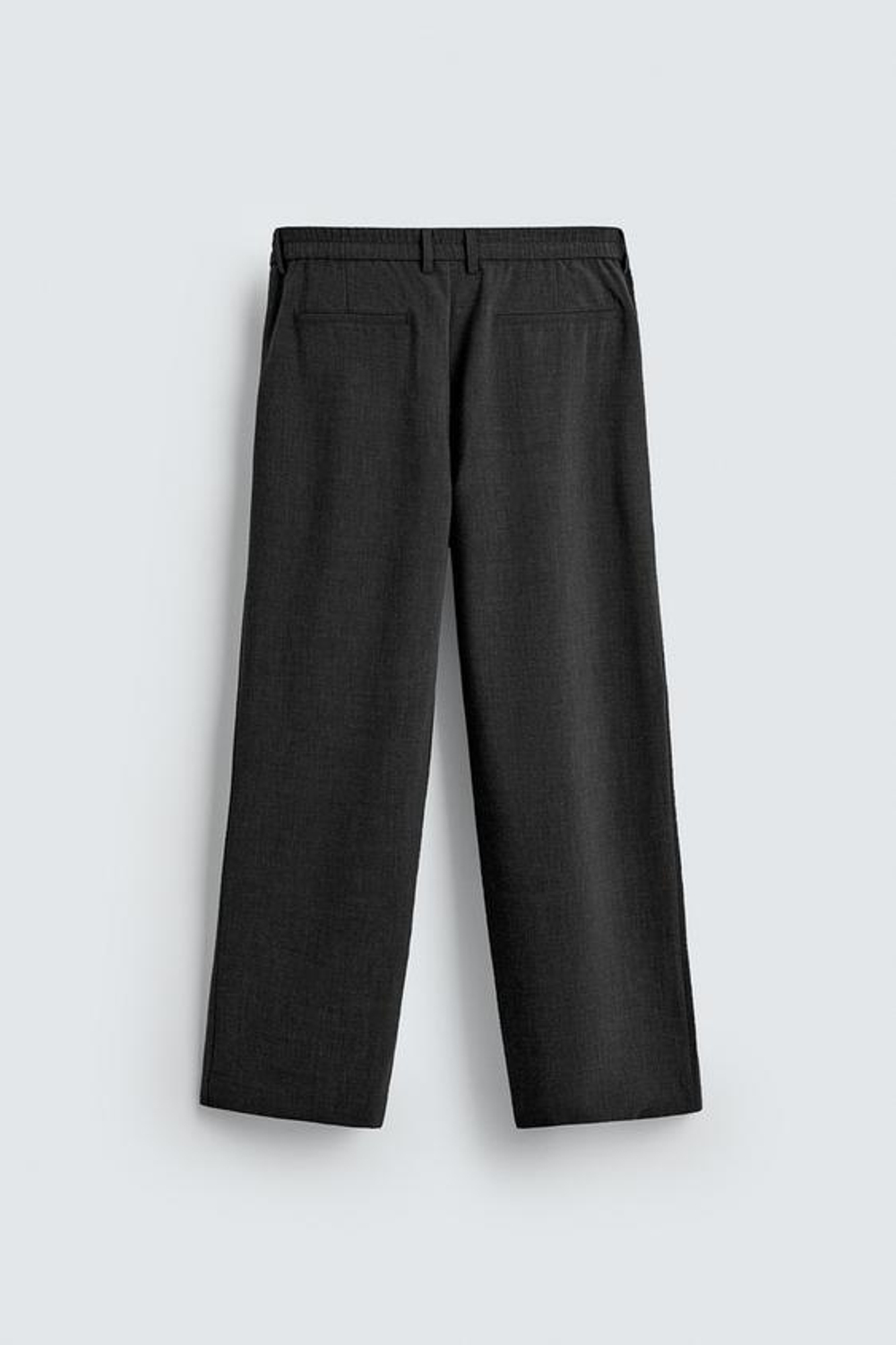 ZARA БРЮКИ WIDE FIT СО СКЛАДКАМИ, АНТРАЦИТОВО-СЕРЫЙ