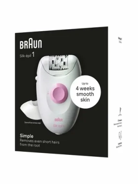 Эпилятор Braun S1 SE 1-010 белый/розовый сухая эпиляция, с насадкой для чувствительных зон