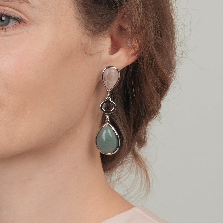 Серьги Possebon Q.Rose, Q.Verde A0585.7.17 S