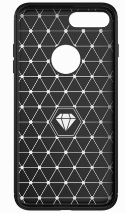 Чехол для iPhone 8 Plus цвет Black (черный), серия Carbon от Caseport