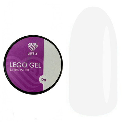 Гель для наращивания и укрепления Lovely, Lego Gel Ultra White, 15 ml