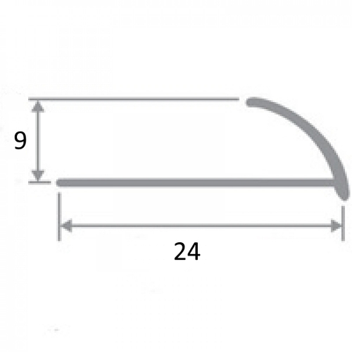 НАП КЛ 9мм "DO-1" 2,7м Серый муар наружный полимер. алюм.