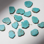 Туркенит (имитация бирюзы), продольное отверстие, 25-35*20,5-31мм