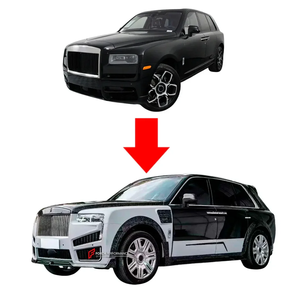 Обвес переделка из кованного карбона для ROLLS-ROYCE CULLINAN СЕРИИ 1 2018 - 2025 АПГРЕЙД ДО СЕРИИ II РЕСТАЙЛИНГ Ройс Куллинан