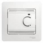 GLOSSA ТЕРМОСТАТ электронный для теплого пола с датчиком, 10A, в сборе, БЕЛЫЙ