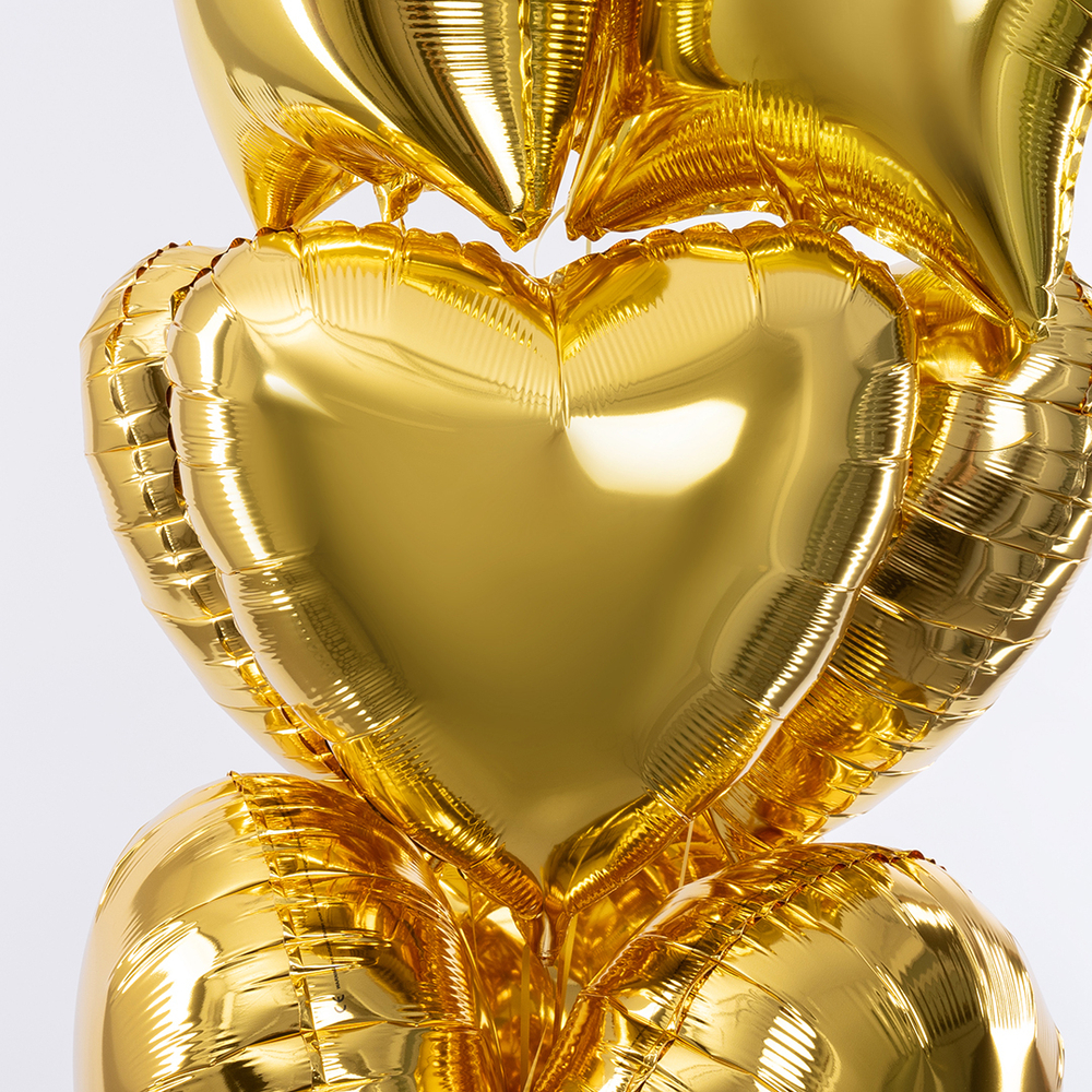 Сердце 32" Золото / Gold Fm