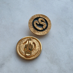 Клипсы St John в черной эмали