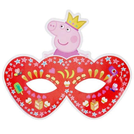 Маска бумажная Пеппа-принцесса
