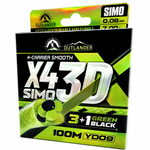 Плетеный шнур Х4 SIMO 3D - 0,35 - 100м
