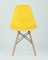 Eames Style DSW желтый пластик, стальной каркас, натуральный массив бука