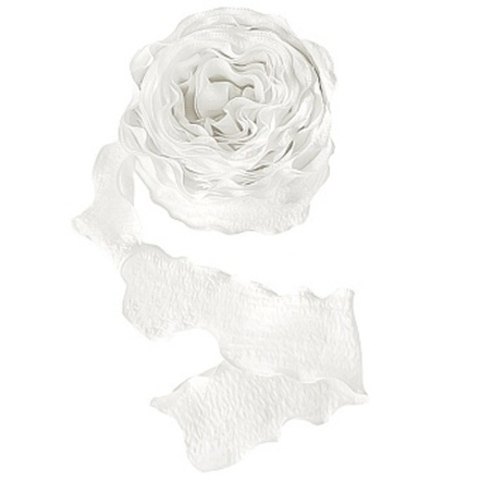 Лента тканевая (4 см*9,14 м) Нежная волна Белый