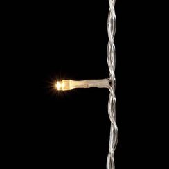 Гирлянда Занавес с Колпачком 2*2 м., Тепло-Белый с мерцанием белого диода 220В., 400 LED, Провод Прозрачный ПВХ, IP65, Laitcom (PCL402BLWCAP-10-2WW)