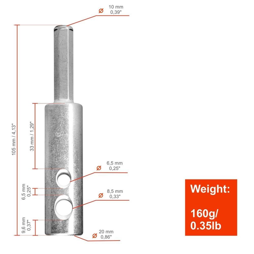 Адаптер под шуруповерт АШ-03 для ледобуров Тонар
